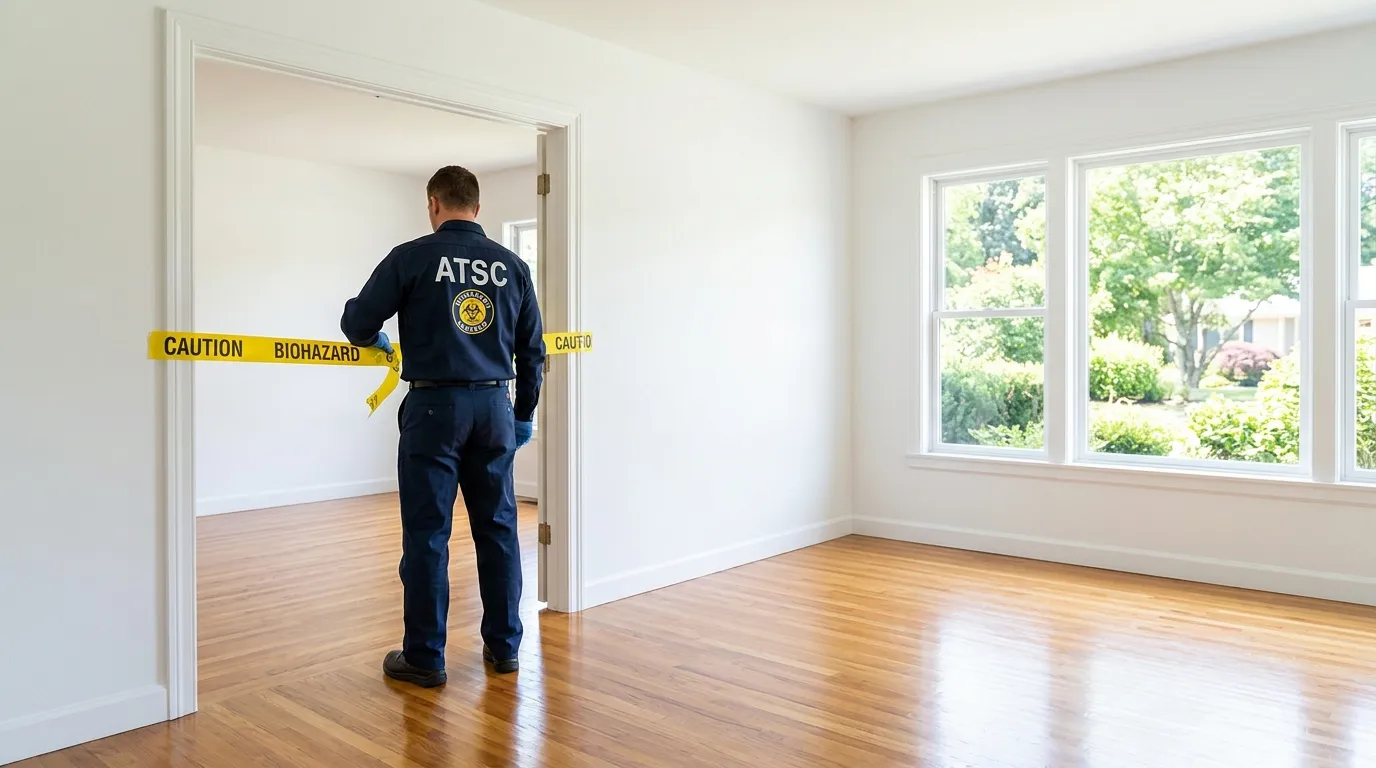 Certified biohazard cleanup crew performing Trauma Scene Cleanup in Summerfield